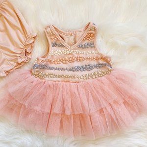 Embroidered Dress - 2 Piece